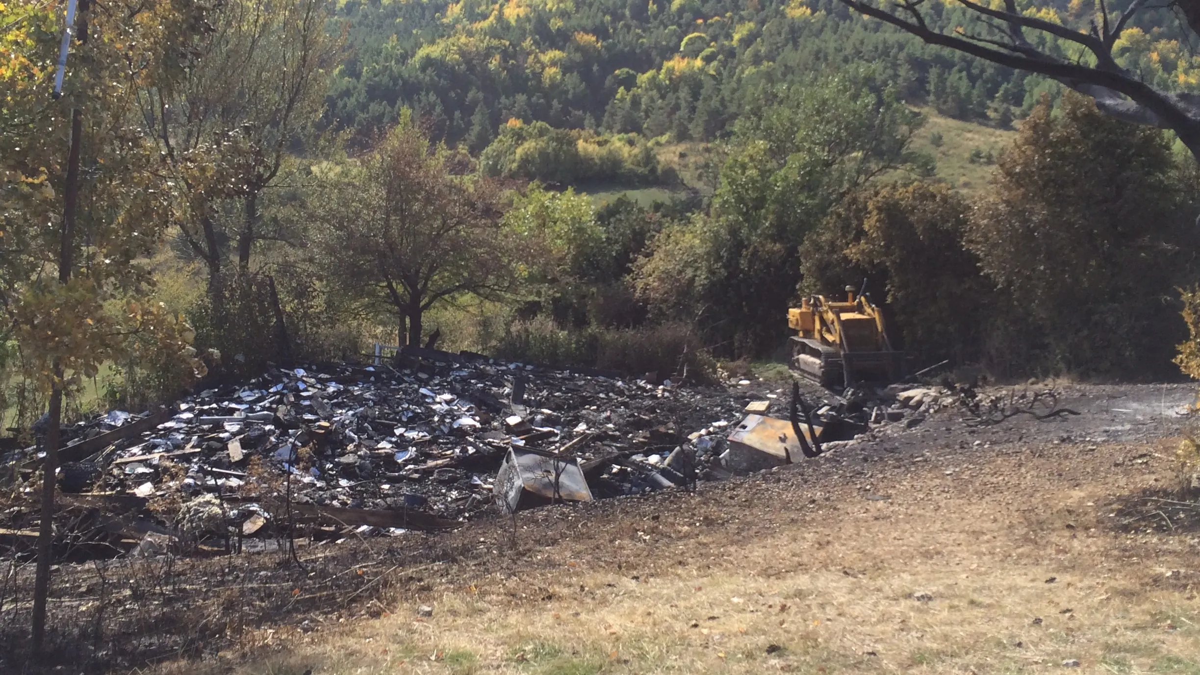 The fire that destroyed the chalet