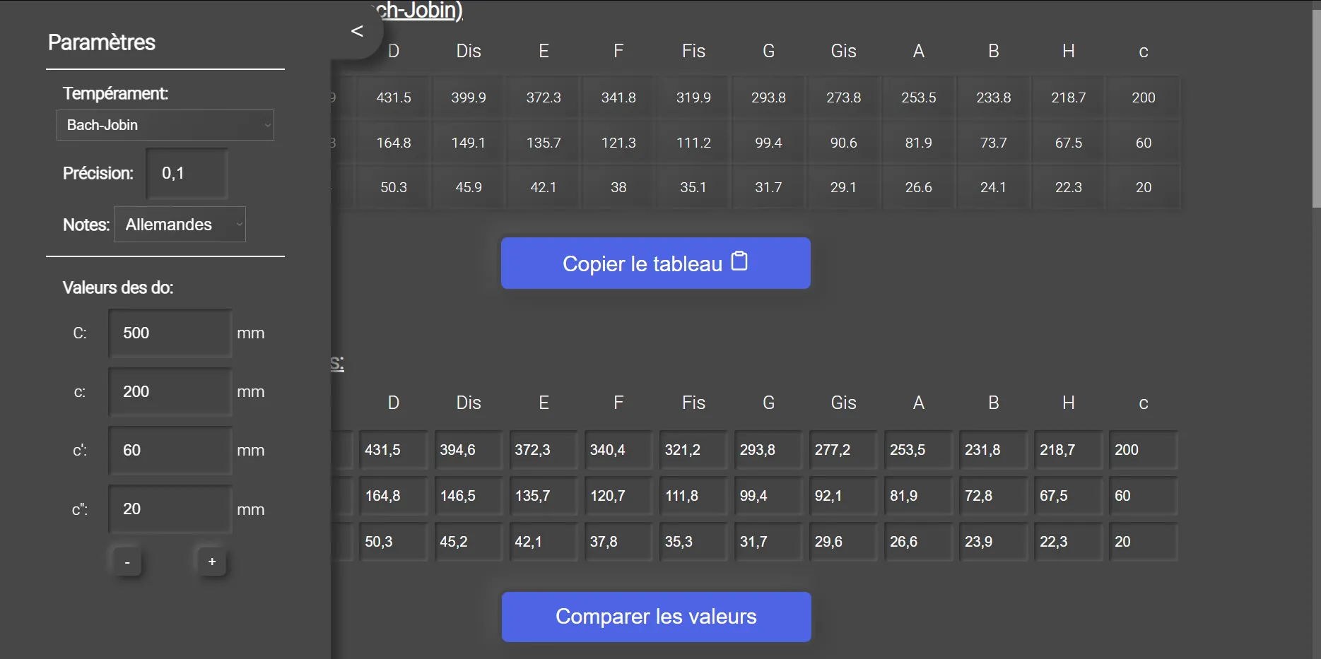 User interface of the Pipe Length Calculator